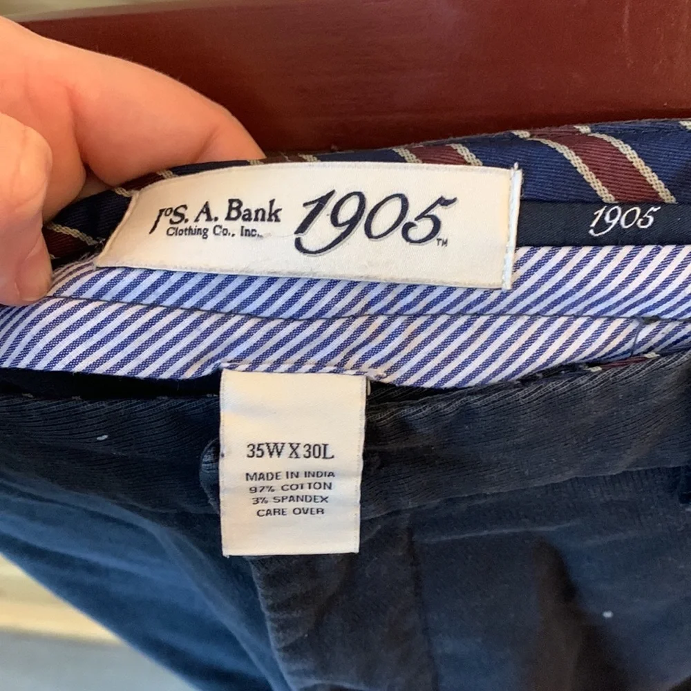 Jos. A. Bank 1905 Tailored Fit Gray Pants Size 35 X 30
